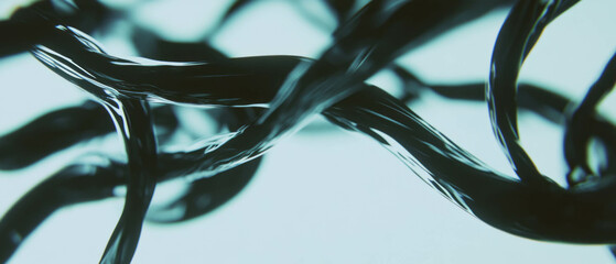Aufkleber - Abstract composition of wires evokes anticipation and speed with dynamic energy