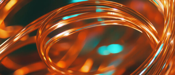 Aufkleber - Abstract composition of wires showcasing depth, perspective, and speed
