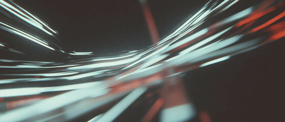 Aufkleber - Abstract design of wires creating a sense of infinite speed and movement in a dynamic scene