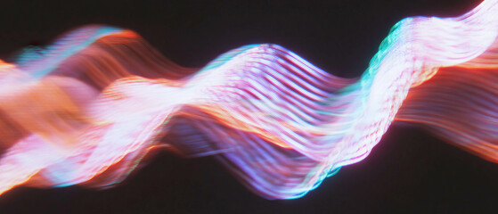 Poster - Abstract representation of wires illustrating data dynamics and speed through vibrant patterns