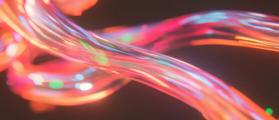 Poster - Abstract representation of wires creating dynamic data flow and digital connections
