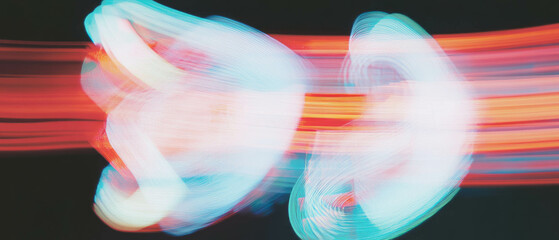 Poster - Abstract representation of data flows with wires in dynamic movement