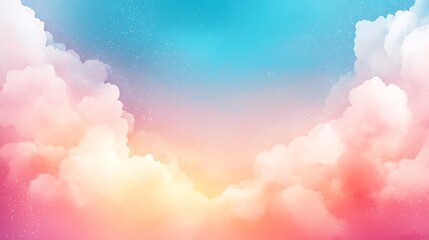 Wall Mural - Soft Pastel Clouds in Dreamy Sky Background