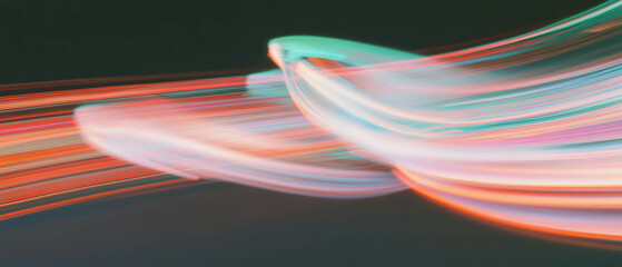 Poster - Wires create vibrant landscapes of speed, travel, and exploration in abstract art