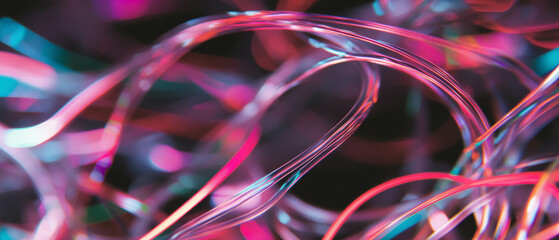 Aufkleber - Intricate patterns of wires create a vibrant abstract background full of complexity
