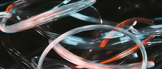 Poster - Interacting wires create dynamic abstract movements in a virtual space
