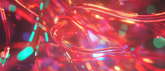 Poster - Abstract patterns of wires conveying data through cyberspace at high speed