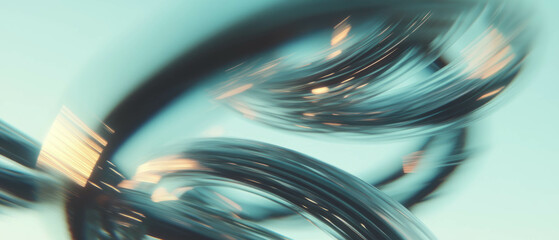 Aufkleber - Abstract representation of dynamic wires illustrating speed and movement variations