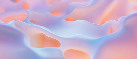Poster - 3D abstract patterns create visual harmony with rhythmic movement and central empty space design
