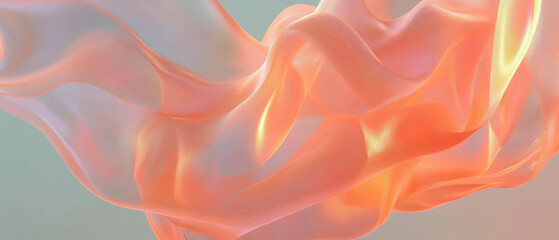 Poster - Abstract ribbons create a flowing movement in a graceful 3D design background