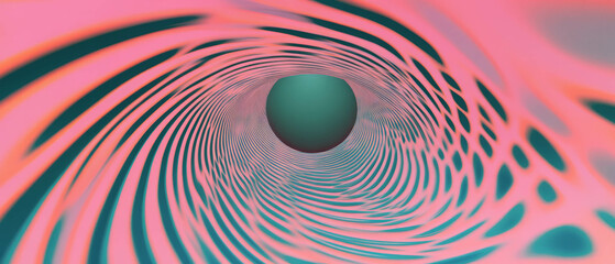 Poster - Dynamic toruses creating a mesmerizing abstract background with central void