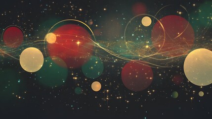 Wall Mural - abstract cosmic scene with planets and stars
