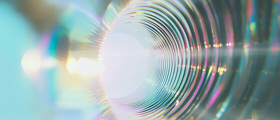 Poster - Explore the depth of an abstract tunnel with arches leading into bright light and mystery