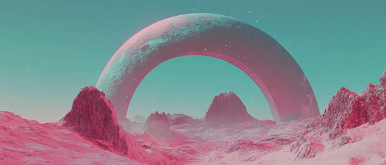 Poster - Exploring the vastness of the universe through 3D arches and cosmic landscapes