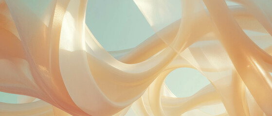 Poster - Dynamic abstract background showcasing flowing ribbons and elegant interwoven arches