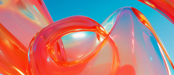 Aufkleber - Dynamic interplay of interwoven arches and flowing lines in elegant design