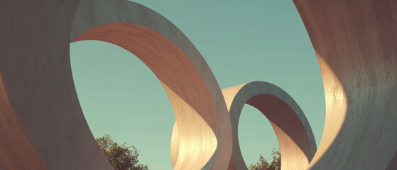 Poster - Exploring an abstract world of arches with natural materials and rustic charm
