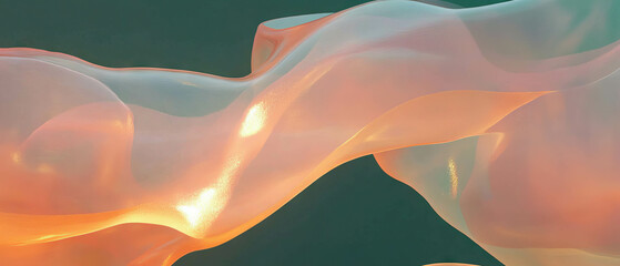Aufkleber - Abstract fluid transformation of 3D arches creating dynamic movement and evolution
