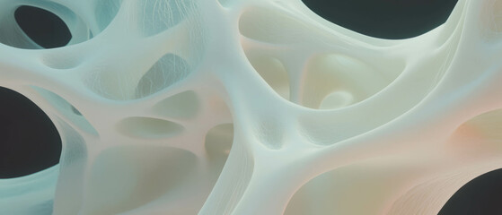 Poster - Dynamic fluid transformation of abstract 3D arches with morphing shapes and movement