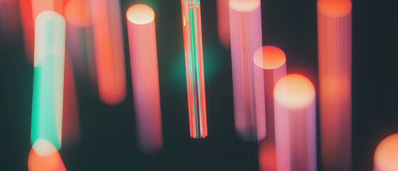 Poster - Abstract representation of bar graphs showcasing data fluctuations in vibrant colors