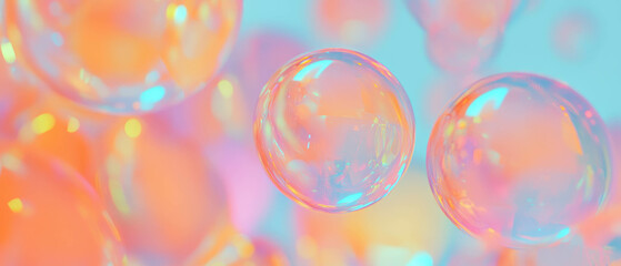 Poster - Explore data visualization with 3D bubble charts in an abstract background