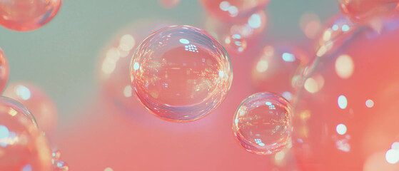 Poster - Abstract representation of 3D bubble charts showcasing data analysis and visual comparison