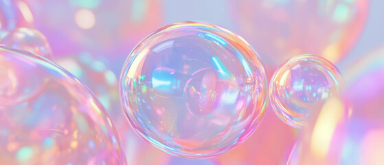 Poster - Colorful abstract bubble charts for data visualization and analysis in a dynamic format