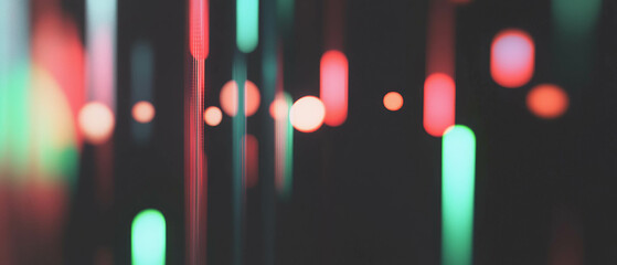 Poster - 3D candlestick charts visualizing financial trends and stock market analysis in abstract style