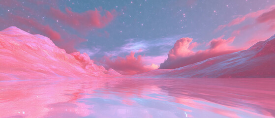 Aufkleber - Vast cosmic landscape with abstract nebulae and starry sky captured in stunning detail