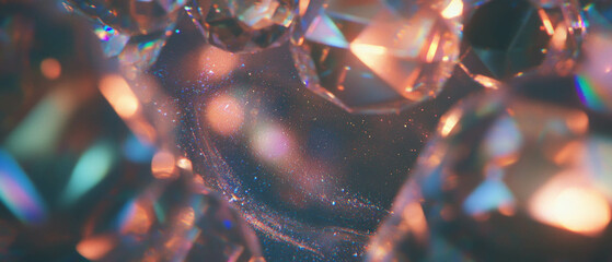 Poster - Colorful glittering cubes create a magical abstract atmosphere in a captivating background