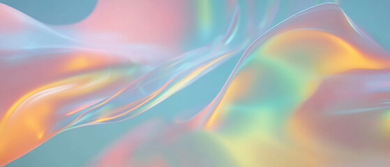 Poster - Abstract representation of flowing 3D data streams illustrating data movement and analysis