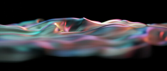 Poster - Colorful abstract data visualizations reflect changes in values and dynamic hues