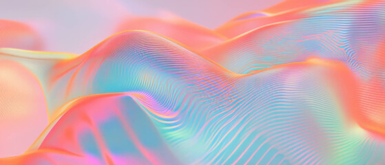 Poster - Abstract background showcasing dynamic 3D data visualizations in vibrant colors and shapes