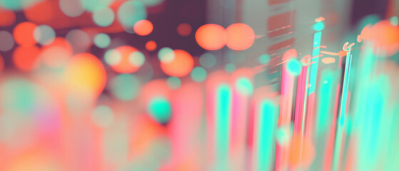 Poster - Abstract background featuring 3D data visualizations with colorful shapes and patterns