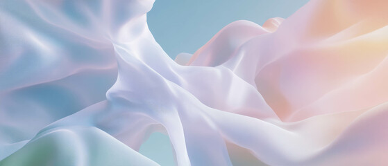 Poster - Engaging abstract background featuring three-dimensional digital waves with a central void