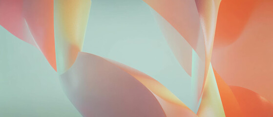Poster - Explore vibrant 3D geometric shapes with sharp edges and contrasting colors in modern design