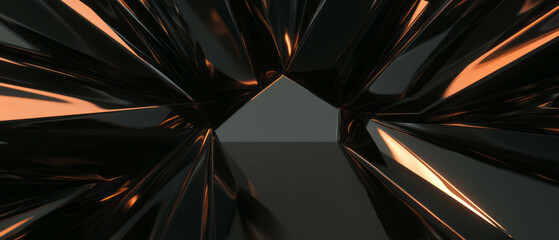 Poster - Abstract 3D background featuring geometric shapes and vibrant contrasting colors