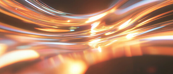 Aufkleber - Vibrant energy with abstract light trails and glowing lines creating dynamic movement