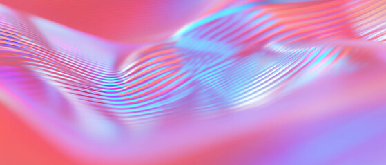 Poster - Abstract visualization of 3D line graphs depicting trends in data analysis and growth patterns