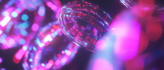 Poster - Futuristic visualization of advanced technology and space exploration rendered in 3D graphics