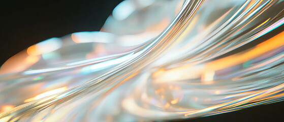 Poster - Abstract 3D smoke trails create dynamic patterns and light effects in motion