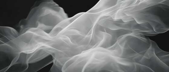 Poster - Captivating display of abstract smoke waves creating a soothing visual experience