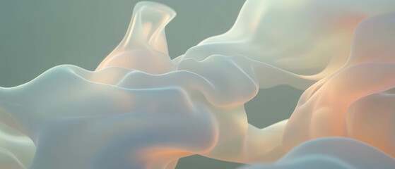 Aufkleber - Ethereal beauty of 3D smoke forming abstract shapes and flowing lines