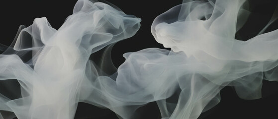 Aufkleber - 3D smoke art creating abstract letters and unique typographic compositions in dark background