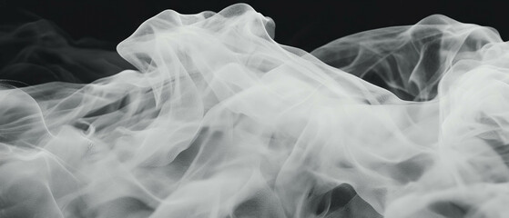 Poster - 3D smoke intertwining with geometric shapes creates modern abstract design elements