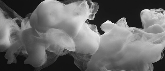 Aufkleber - Abstract visualization of 3D smoke morphing due to virtual wind dynamics in fluid movement