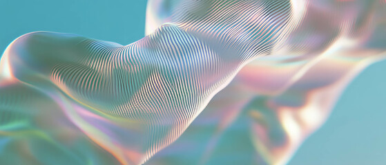 Aufkleber - Dynamic 3D smoke patterns create a mesmerizing abstract art background