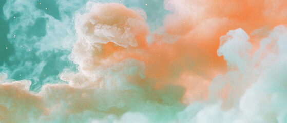 Poster - Exploring the vastness of space with cosmic smoke and vibrant nebula textures