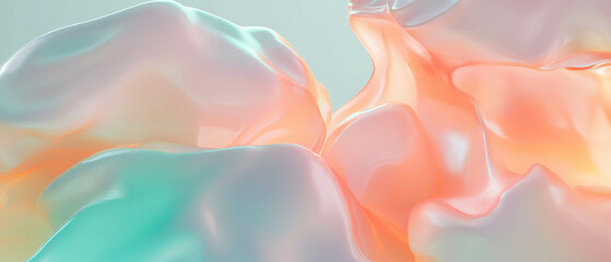 Aufkleber - Abstract smoke background with harmonious gradients and smooth color transitions in 3D design