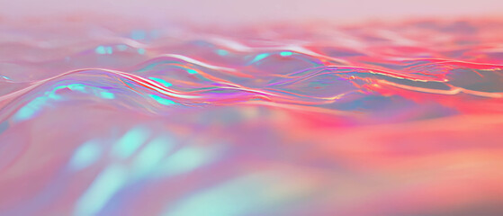 Poster - Vibrant sound waves create dynamic color spectrum in abstract design